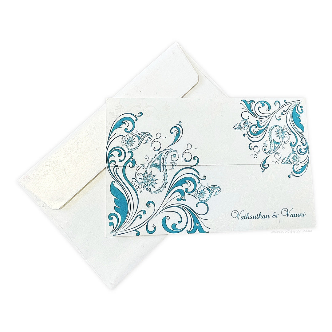 Wedding Ceremony Invitation | Wedding Reception Invitation | Wedding Custom Invitation Card with Rhinestones AMSO-150