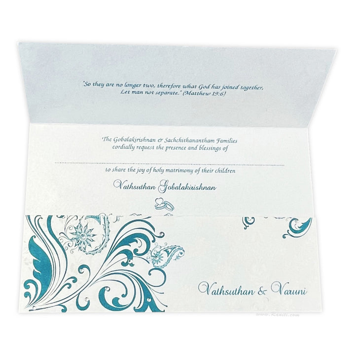 Wedding Ceremony Invitation | Wedding Reception Invitation | Wedding Custom Invitation Card with Rhinestones AMSO-150