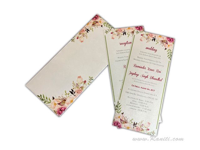 Custom Floral Vintage Bridal Shower Invitation Card AMSO-294  Raniti LLC - Custom Invitations & Stationery