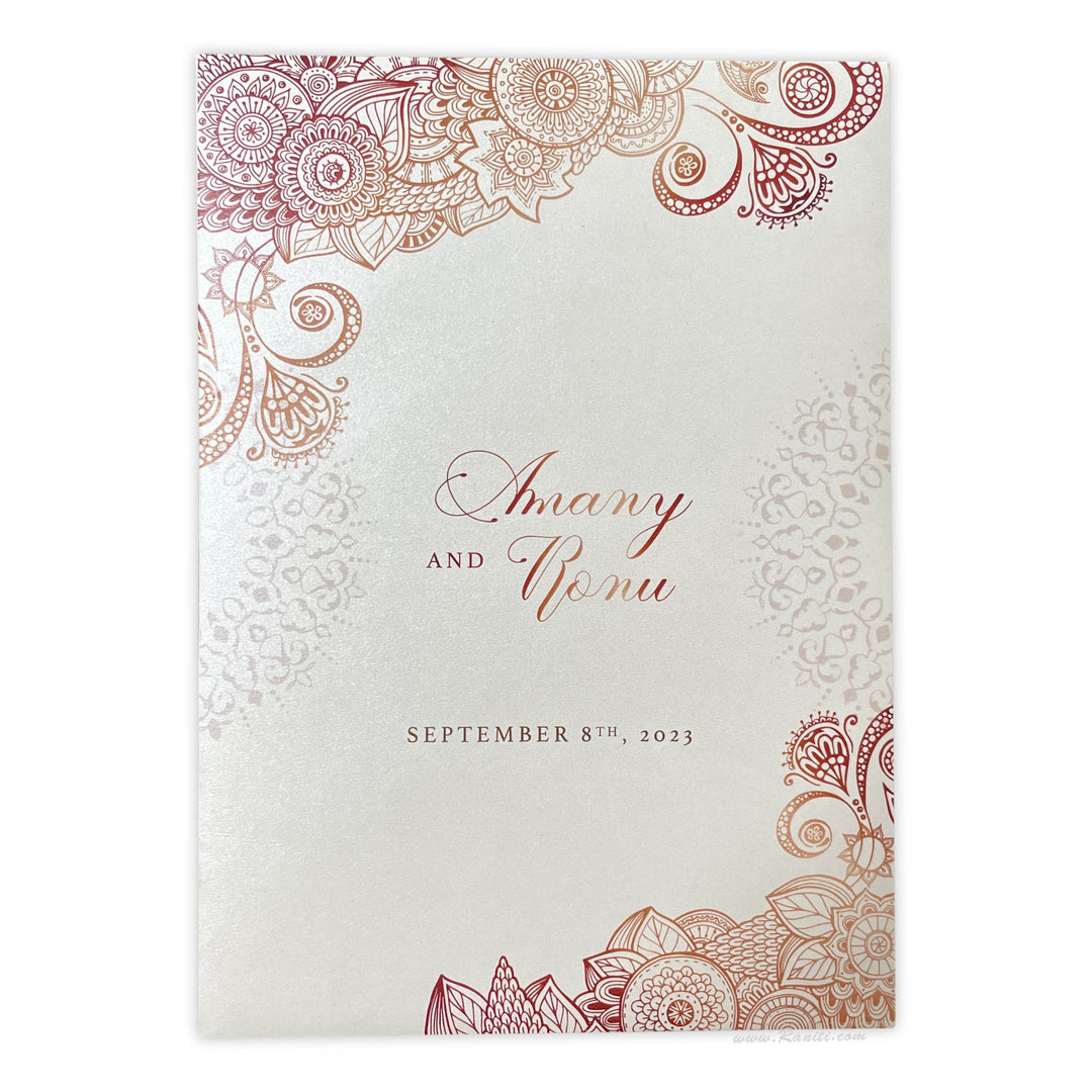 Custom Vintage Wedding Reception Invitation Card AMSO-300  Raniti LLC - Custom Invitations & Stationery