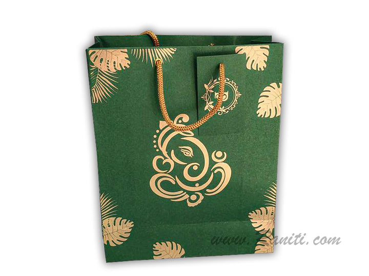 Ganesh print Personalized Paper Bag - Custom Wedding Gift bags | Guest Welcome Bags AMGB-23  Raniti LLC - Custom Invitations & Stationery