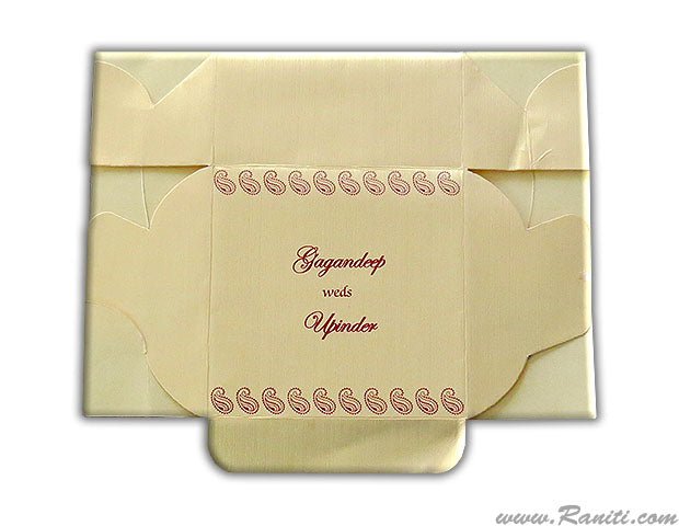 Paisley Theme Sweet-Cake-Chocolate Custom Box | Wedding Cake Box | Traditional Sweet Favor Boxes | Thank You Gift Boxes | SB-16  Raniti LLC - Custom Invitations & Stationery