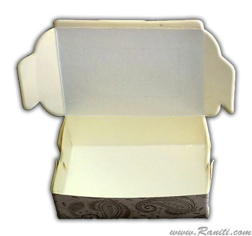 Paisley Theme Pearl Sweet-Cake-Chocolate Custom Box | Wedding Cake Box | Traditional Sweet Favor Boxes | Thank You Gift Boxes | SB-17  Raniti LLC - Custom Invitations & Stationery