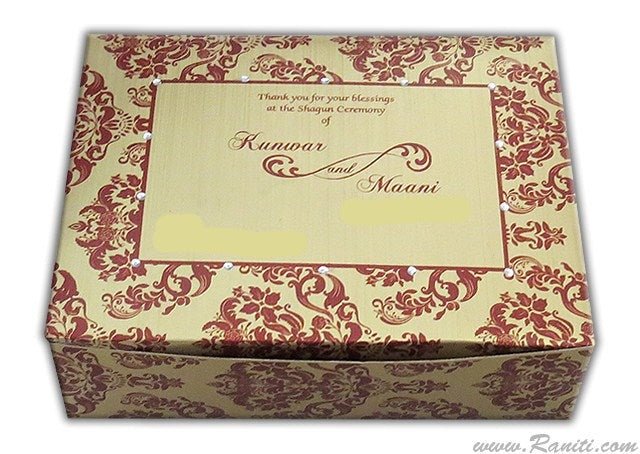 Sweet-Cake-Chocolate Custom Box | Indian Wedding Sweet Box | Traditional Sweet Boxes | Thank You Gift Boxes | SB-21  Raniti LLC - Custom Invitations & Stationery