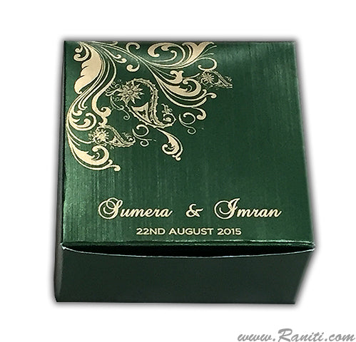 Paisley Theme Sweet-Cake-Chocolate Custom Box | Wedding Cake Box | Traditional Sweet Favor Boxes | Thank You Gift Boxes | SB-23  Raniti LLC - Custom Invitations & Stationery