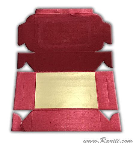 Red Golden Foldable Sweet-Cake-Chocolate Custom Box | Wedding Cake Box | Traditional Sweet Favor Boxes | Thank You Gift Favor Boxes | SB-24  Raniti LLC - Custom Invitations & Stationery