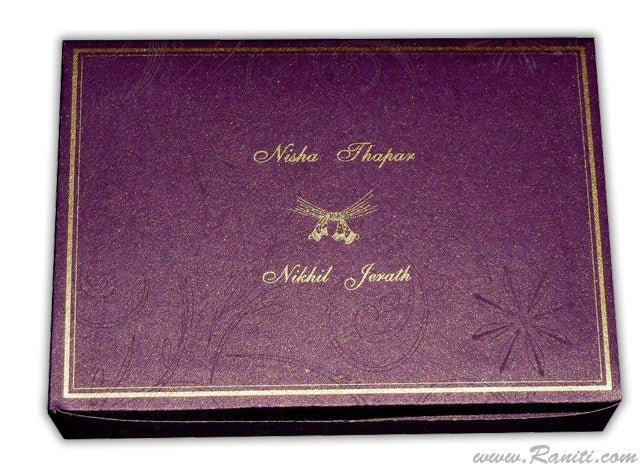 Purple Foldable Sweet-Cake-Chocolate Custom Box | Wedding Cake Box | Traditional Sweet Favor Boxes | Thank You Gift Boxes | SB-4  Raniti LLC - Custom Invitations & Stationery