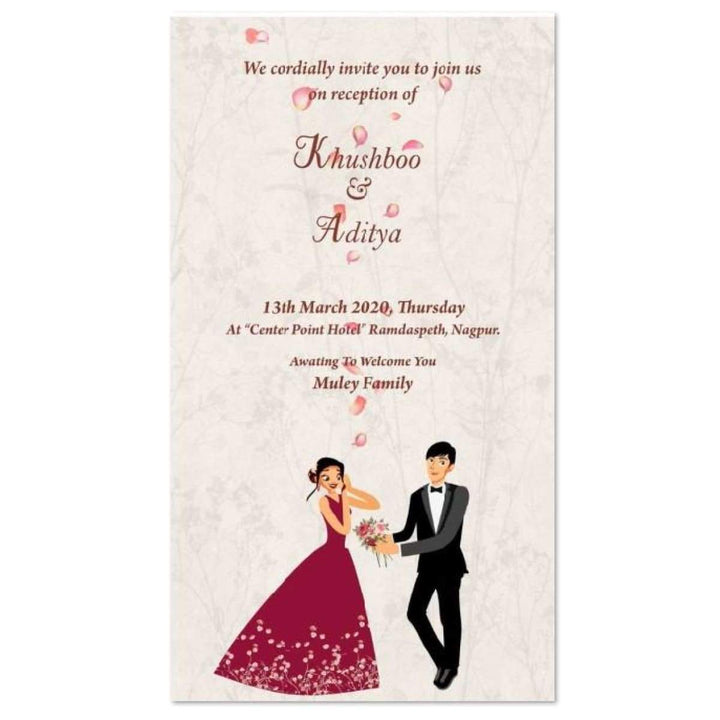 Animated Digital Save The Date Cards Custom Evite RDEVW-7 freeshipping - Raniti LLC - Custom Invitations & Stationery