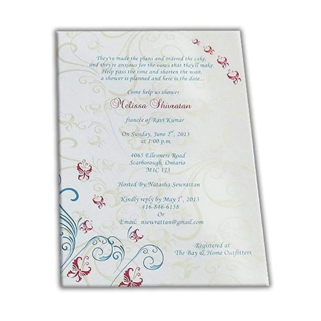 Bridal Shower Custom Invitation Card AMSO-12 freeshipping - Raniti LLC - Custom Invitations & Stationery