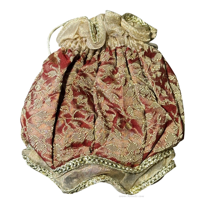 Brocade Silk Fabric Gift Bags for Wedding Favors / Drawstring Jewelry Bag / Birthday Gift Bag / Holiday Christmas Santa Bag / Luxury Re - Usable Gift Bags / GB - 29 - Raniti LLC - Custom Invitations & Stationery