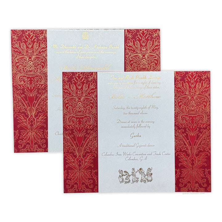 Civil Ceremony | Registry Marriage | Damask Theme Wedding Custom Invitation Card AMSO - 36 - Raniti LLC - Custom Invitations & Stationery