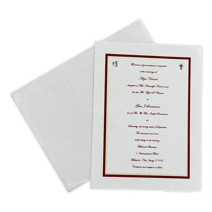 Civil Ceremony | Registry Marriage | Interfaith Wedding Custom Invitation Card AMSO - 71 - Raniti LLC - Custom Invitations & Stationery