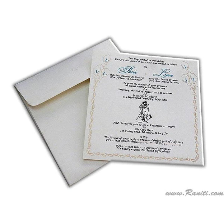 Civil Ceremony | Registry Marriage | Wedding Custom Invitation Card AMSO-234 freeshipping - Raniti LLC - Custom Invitations & Stationery