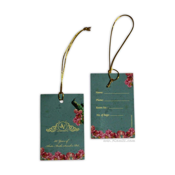 Custom and Personalized Guest Luggage Tags For Weddings and Events | Packs of 50 and 100 Luggage Tags- JVDLT-2 freeshipping - Raniti LLC - Custom Invitations & Stationery