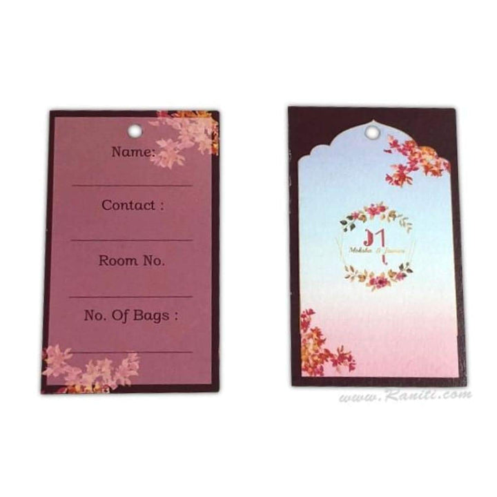 Custom and Personalized Guest Luggage Tags For Weddings and Events  | Packs of 50 and 100 Luggage Tags- JVDLT-1 freeshipping - Raniti LLC - Custom Invitations & Stationery