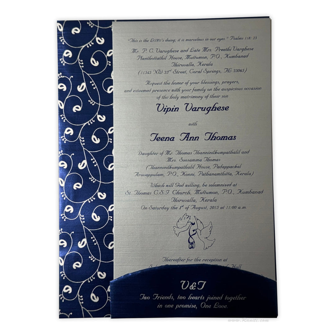 Custom Paisley Theme Wedding Reception Invitation | Wedding Reception Invitation | Multifaith Wedding Custom Invitation Card AMSO - 112 - Raniti LLC - Custom Invitations & Stationery