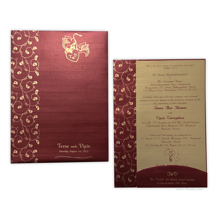 Custom Paisley Theme Wedding Reception Invitation | Wedding Reception Invitation | Multifaith Wedding Custom Invitation Card AMSO - 112 - Raniti LLC - Custom Invitations & Stationery