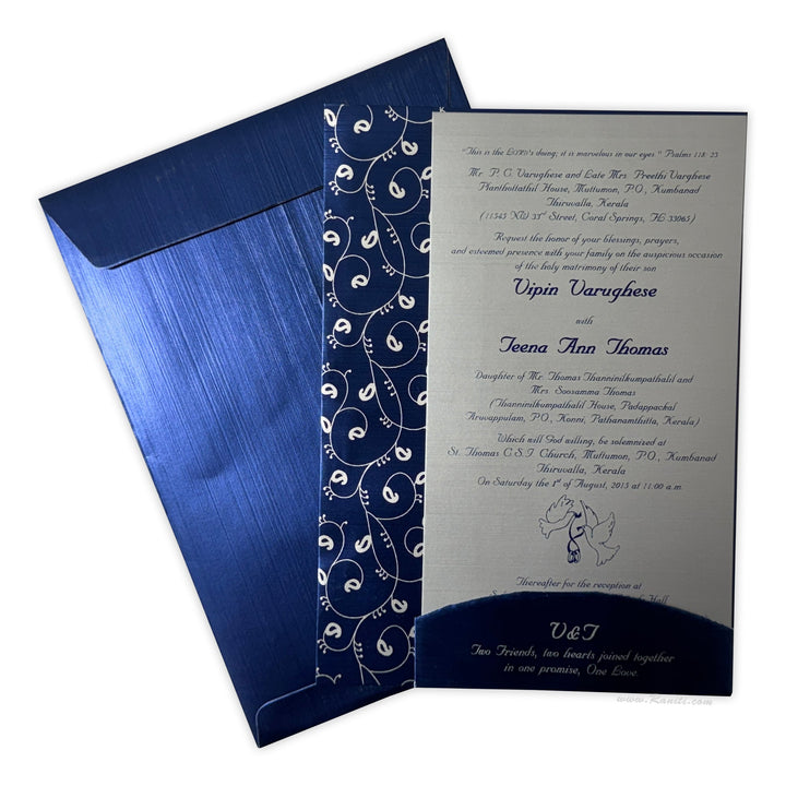 Custom Paisley Theme Wedding Reception Invitation | Wedding Reception Invitation | Multifaith Wedding Custom Invitation Card AMSO - 112 - Raniti LLC - Custom Invitations & Stationery