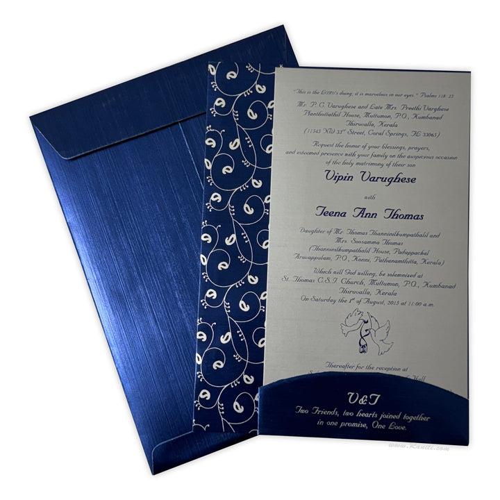 Custom Paisley Theme Wedding Reception Invitation | Wedding Reception Invitation | Multifaith Wedding Custom Invitation Card AMSO - 112 - Raniti LLC - Custom Invitations & Stationery