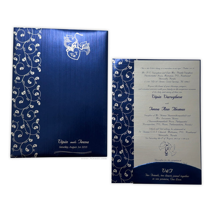 Custom Paisley Theme Wedding Reception Invitation | Wedding Reception Invitation | Multifaith Wedding Custom Invitation Card AMSO - 112 - Raniti LLC - Custom Invitations & Stationery