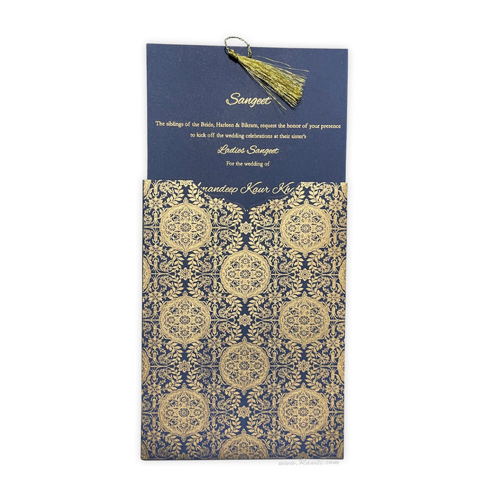 Custom Wedding Invitation Card | Custom Blue Invitations with Multiple Inserts AM - 15 - Raniti LLC - Custom Invitations & Stationery