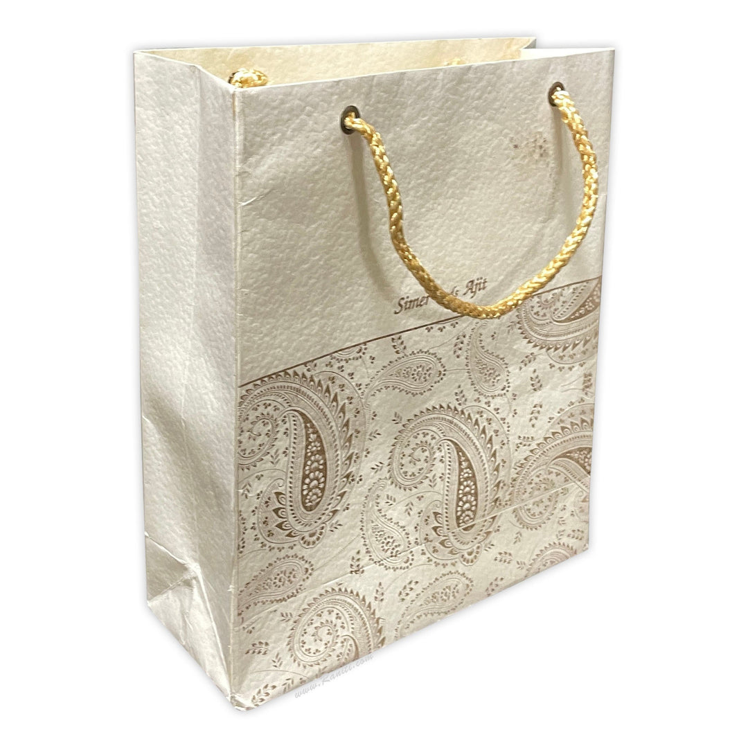 Elegant Personalized Paper Bag - Paisley Theme Custom Wedding Gift Bags AMGB - 8 - Raniti LLC - Custom Invitations & Stationery