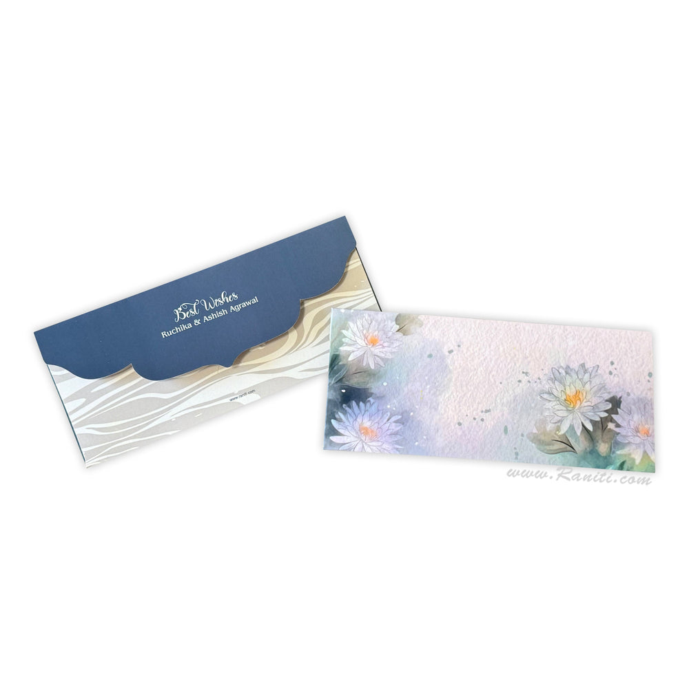Floral print Custom Gift Envelopes with Velvet finish Paper| Cash Money Gift Envelopes ACE - 12 - Raniti LLC - Custom Invitations & Stationery