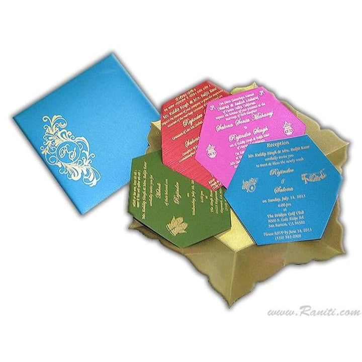 Floral Unique Opening Custom Invitation Card, Curved Edges Classic Invitation Card AM-79 freeshipping - Raniti LLC - Custom Invitations & Stationery