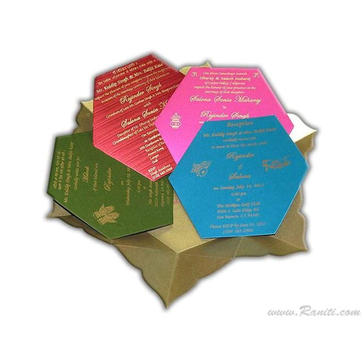 Floral Unique Opening Custom Invitation Card, Curved Edges Classic Invitation Card AM-79 freeshipping - Raniti LLC - Custom Invitations & Stationery