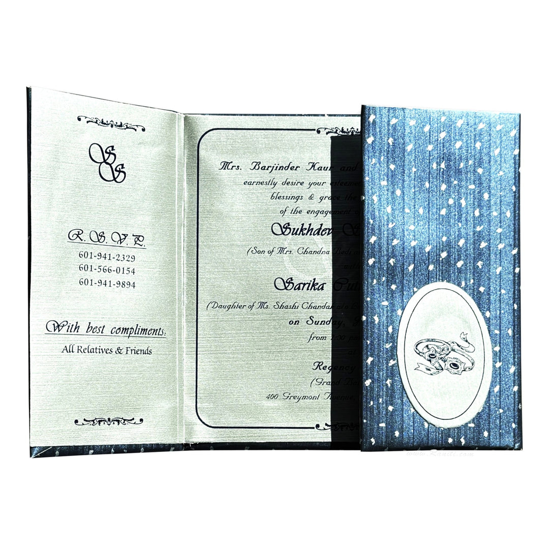 Gatefold Custom Engagement Invitation Card Heavy Back AMSO - 40 - Raniti LLC - Custom Invitations & Stationery