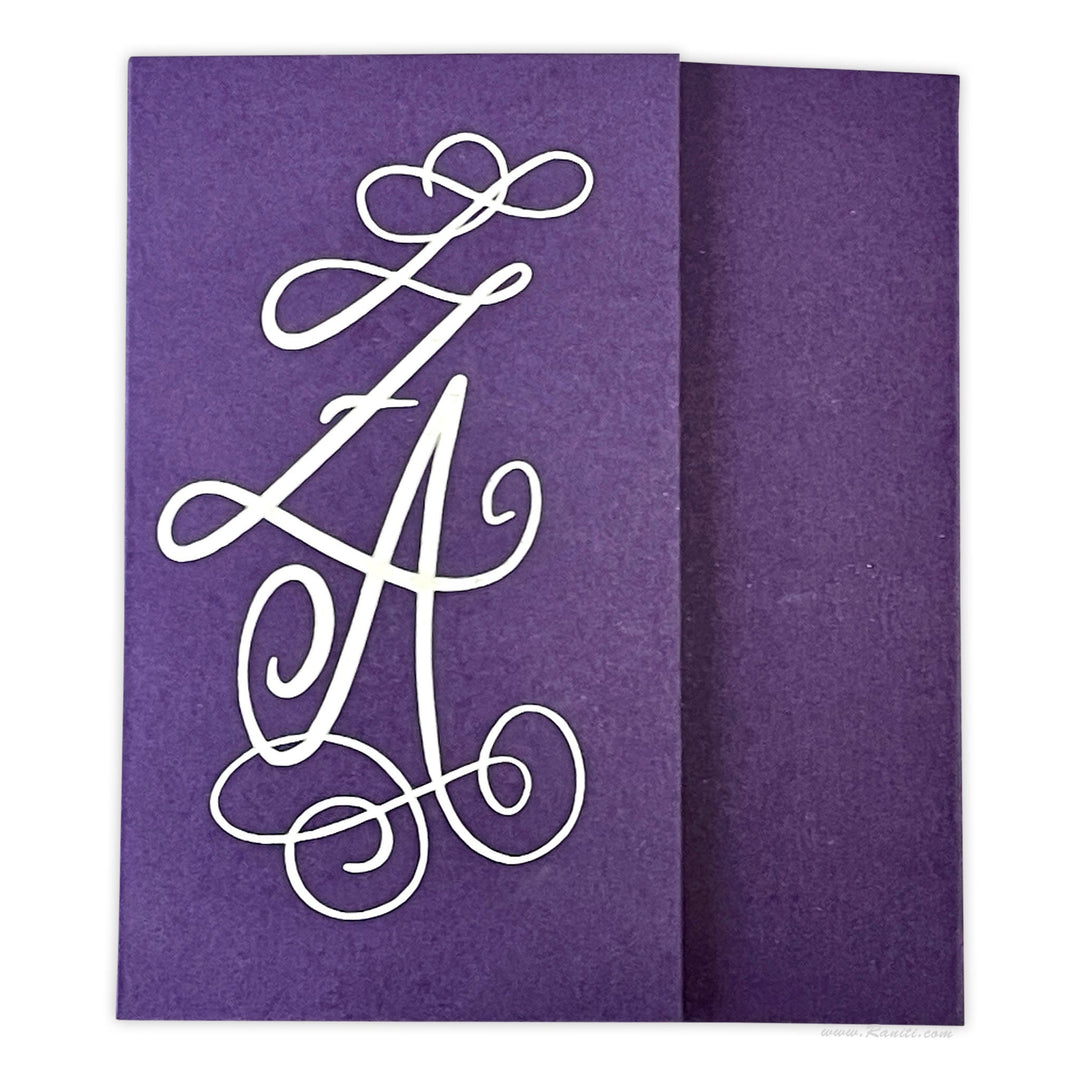 Gatefold Elegant Wedding Custom Invitation Card AM - 113 - Raniti LLC - Custom Invitations & Stationery