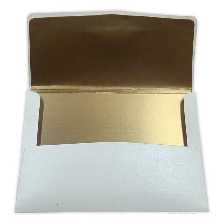 Lasercut Custom Invitation Card Pearl White Gate Fold with Cascading Inserts AML - 266 - Raniti LLC - Custom Invitations & Stationery