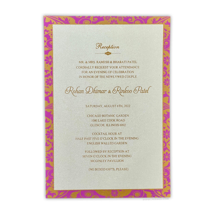 Lasercut Custom Invitation Card Pearl White Gate Fold with Cascading Inserts AML - 266 - Raniti LLC - Custom Invitations & Stationery