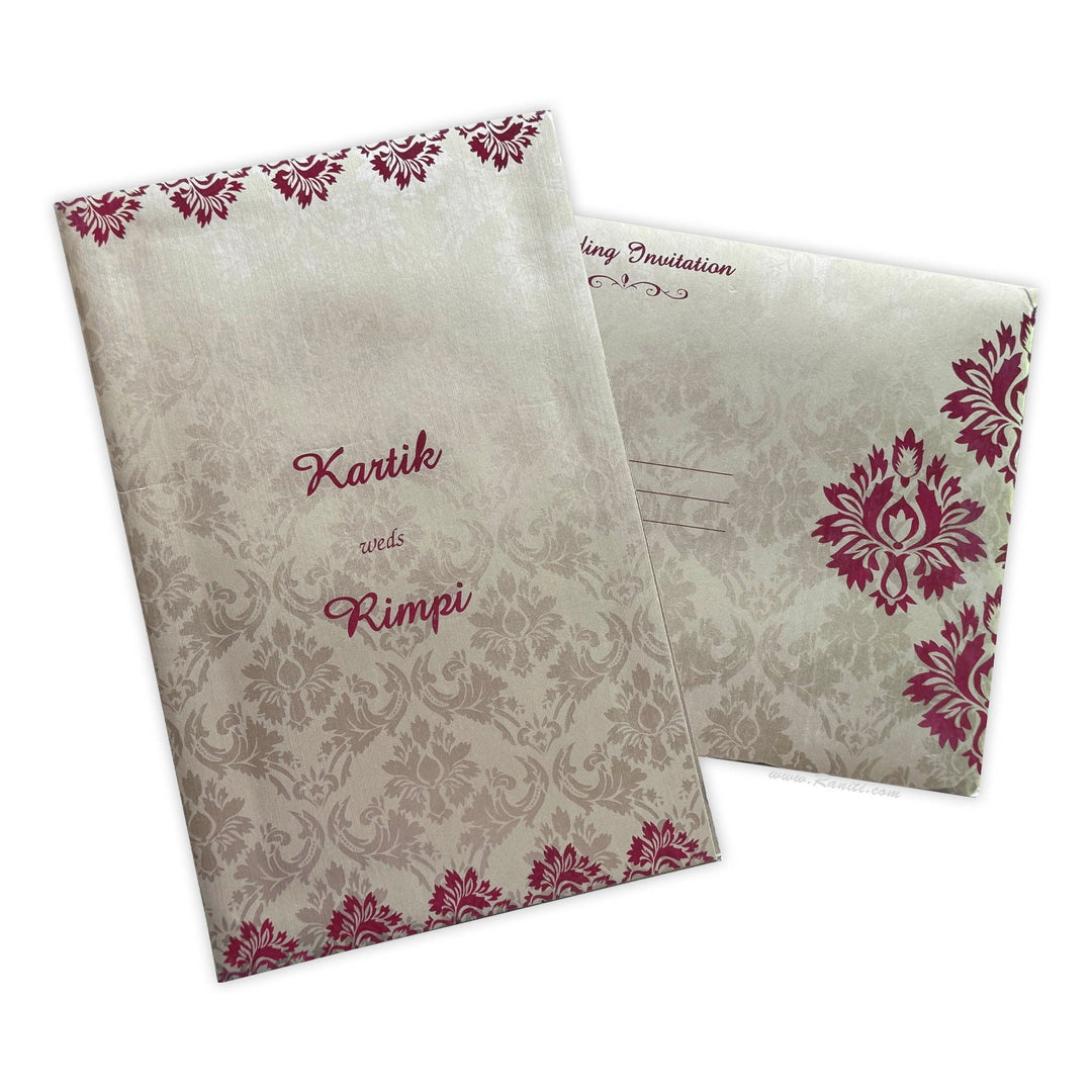 Luxury Foil Print Custom Wedding Invitation Card | Gold Wedding Invitation Card AM - 318 - Raniti LLC - Custom Invitations & Stationery