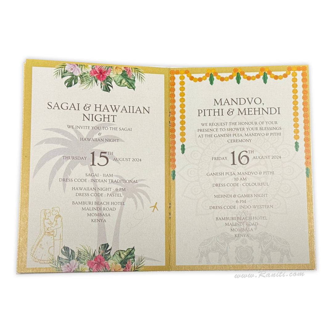 Passport Destination Wedding Custom Invitation | Luxury Passport Wedding Invitation Card | Passport invitation AM - 283 - Raniti LLC - Custom Invitations & Stationery