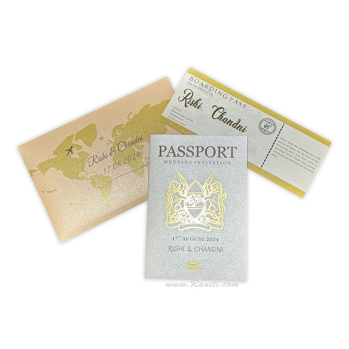 Passport Destination Wedding Custom Invitation | Luxury Passport Wedding Invitation Card | Passport invitation AM - 283 - Raniti LLC - Custom Invitations & Stationery