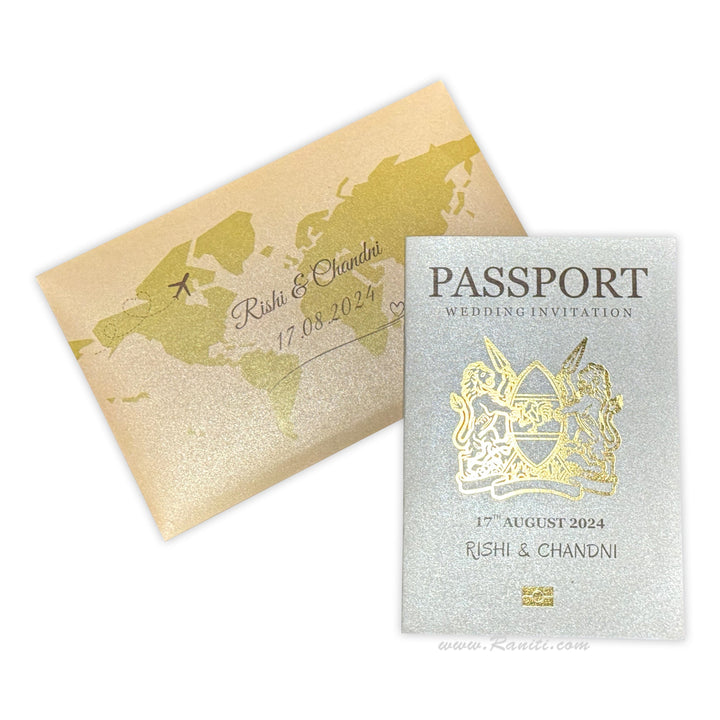 Passport Destination Wedding Custom Invitation | Luxury Passport Wedding Invitation Card | Passport invitation AM - 283 - Raniti LLC - Custom Invitations & Stationery