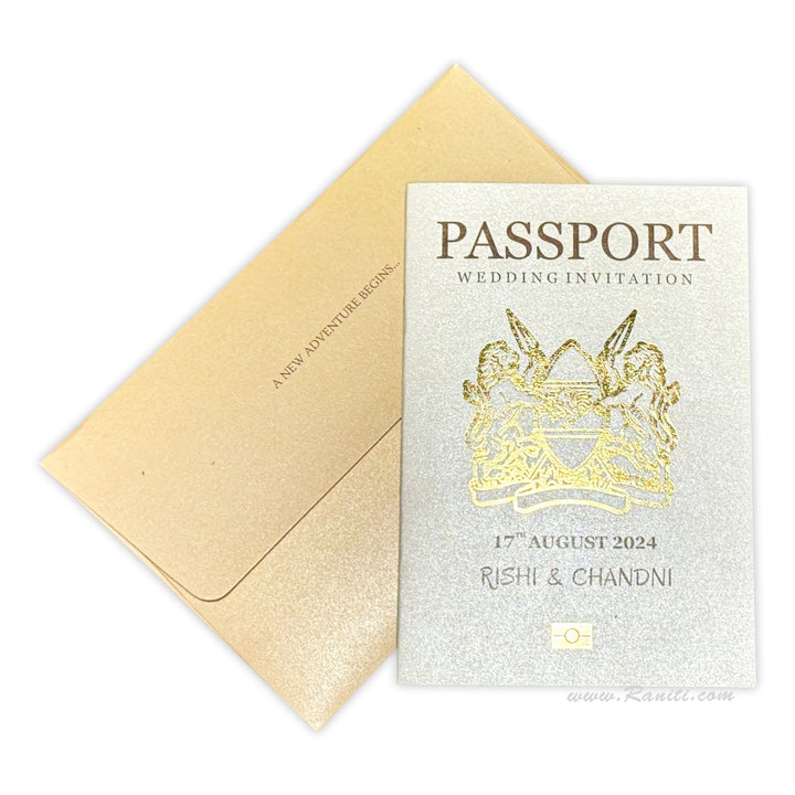 Passport Destination Wedding Custom Invitation | Luxury Passport Wedding Invitation Card | Passport invitation AM - 283 - Raniti LLC - Custom Invitations & Stationery