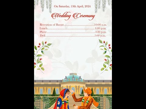 Wedding Custom Video Invitation Evite | Digital Wedding Video Evites | Custom Wedding Video Invitation Evite SEVD-8