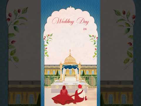 Video Evite | Digital Anand Karaj Video Evites | Custom Sikh Wedding Video Invitation Evite SEVD-20