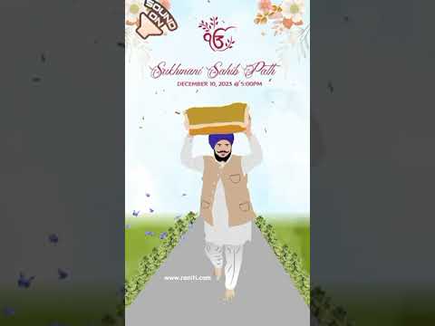 Sukhmani Sahab Path Video Invite | Digital Sukhmani Sahab Path Invitation Evideo | Custom Video Evite SEVD-10