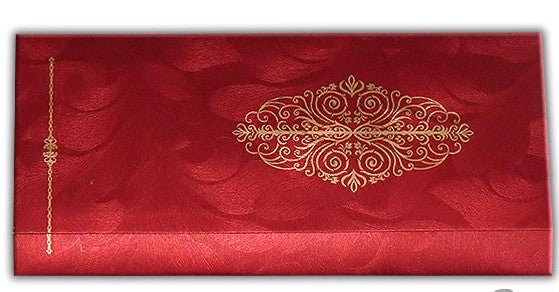 Red and Gold Rectangle Custom Invitation Card with Multiple Inserts AM - 127 - Raniti LLC - Custom Invitations & Stationery