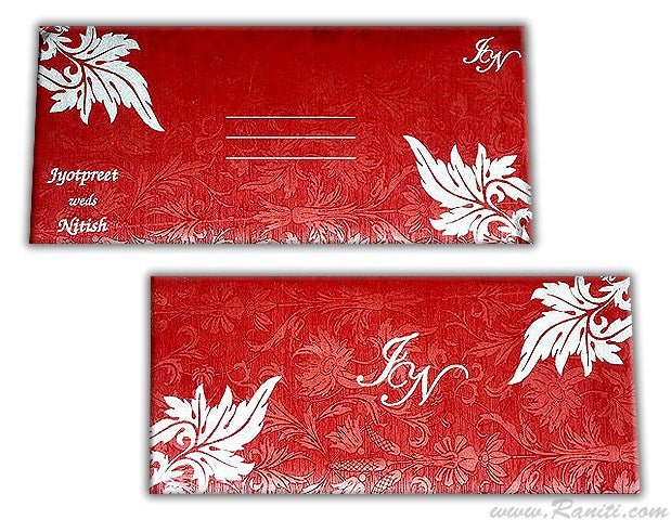 Red and Silver Rectangle Custom Invitation Card with Multiple Inserts AM - 411 - Raniti LLC - Custom Invitations & Stationery