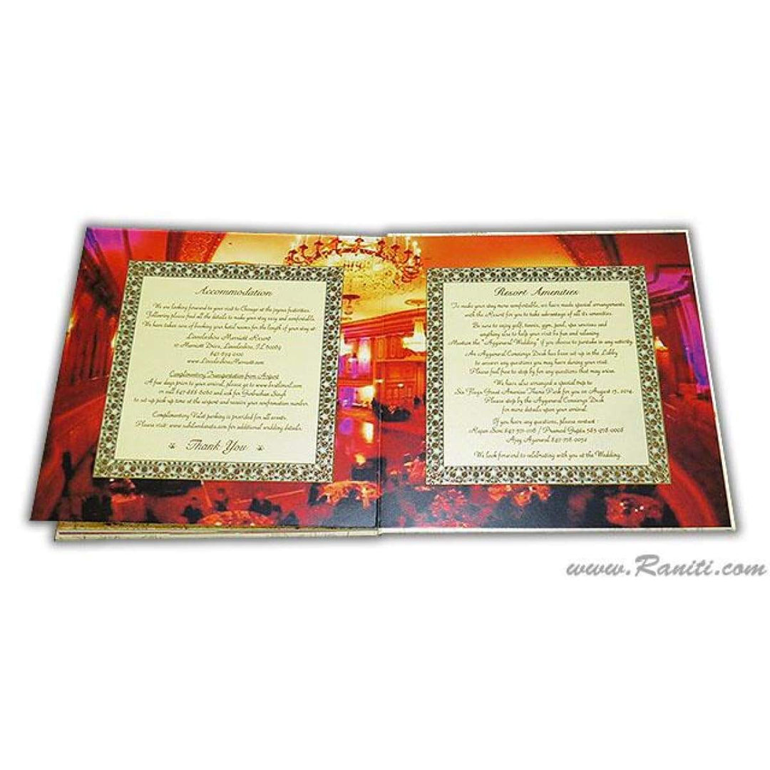 Royal Wedding Luxury Boxed Custom Invitation Interfaith Wedding DPCB-14 freeshipping - Raniti LLC - Custom Invitations & Stationery