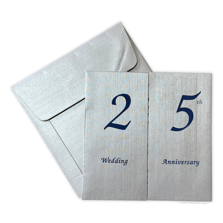 Silver Anniversary Custom Invitation Card | 25th Anniversary Milestone Celebration Custom Invitation Card AMSO - 65 - Raniti LLC - Custom Invitations & Stationery
