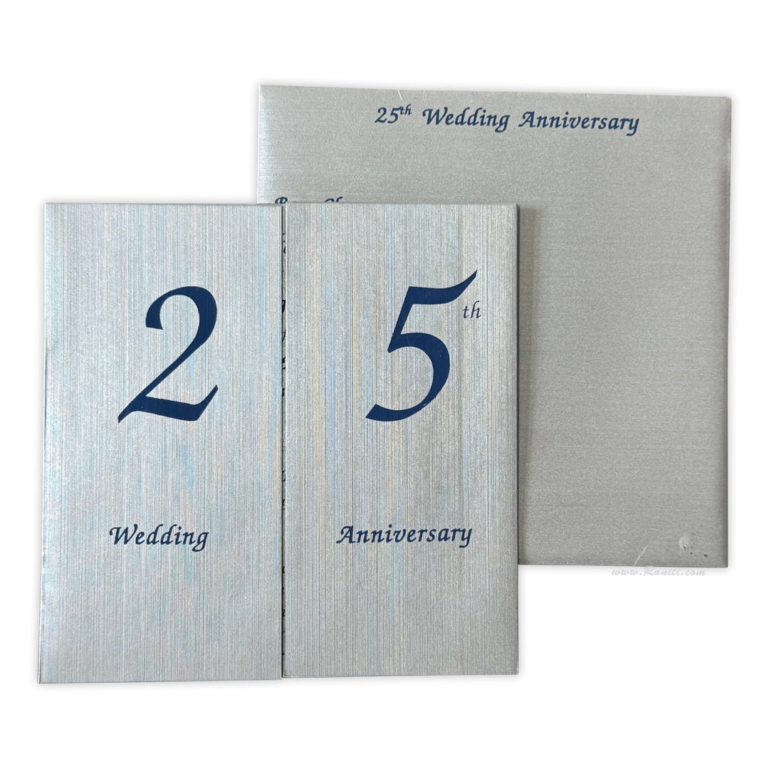 Silver Anniversary Custom Invitation Card | 25th Anniversary Milestone Celebration Custom Invitation Card AMSO - 65 - Raniti LLC - Custom Invitations & Stationery