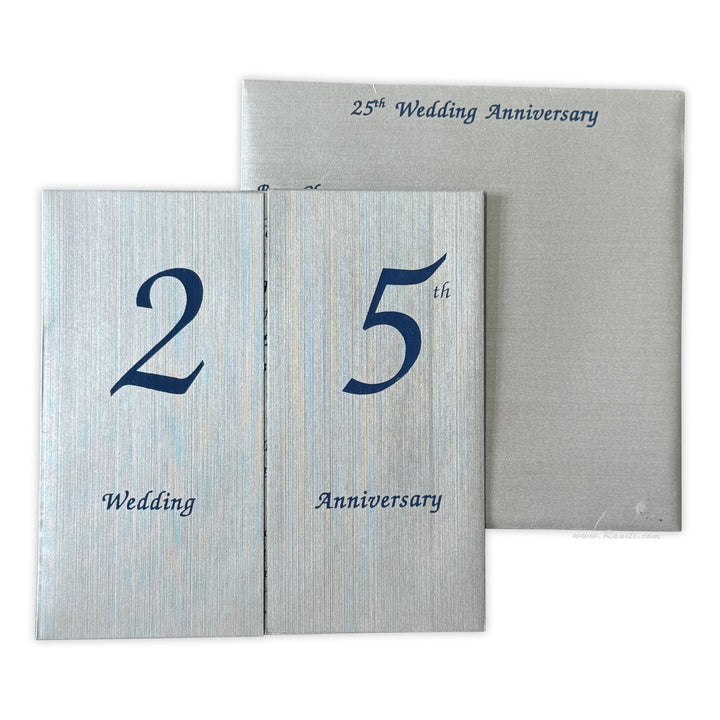 Silver Anniversary Custom Invitation Card | 25th Anniversary Milestone Celebration Custom Invitation Card AMSO - 65 - Raniti LLC - Custom Invitations & Stationery