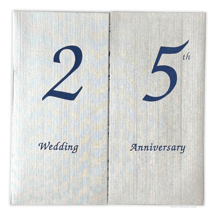 Silver Anniversary Custom Invitation Card | 25th Anniversary Milestone Celebration Custom Invitation Card AMSO - 65 - Raniti LLC - Custom Invitations & Stationery