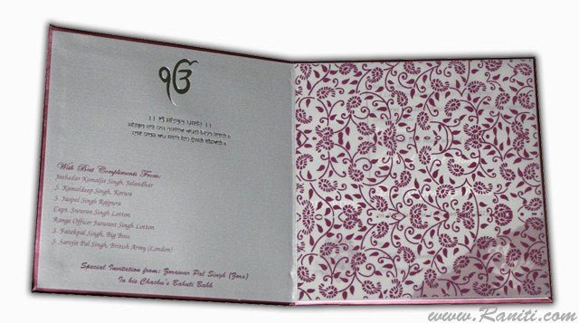 Square Heavyback Purple Custom Wedding Invitation Card | Classic Purple Silver Custom Invitation Card with Multiple Inserts AMH - 6 - Raniti LLC - Custom Invitations & Stationery