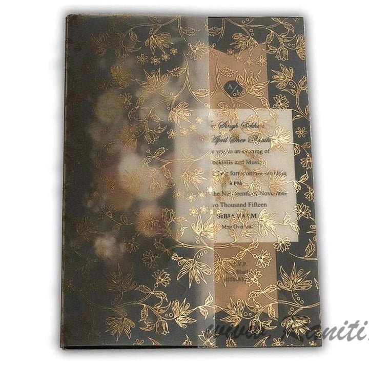 Vintage Floral Theme Custom Translucent Vellum Gatefold Invitation Card with Multiple Inserts AM-172 freeshipping - Raniti LLC - Custom Invitations & Stationery